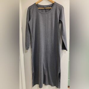 Toad&Co Charcoal Long Sleeve Midi Dress